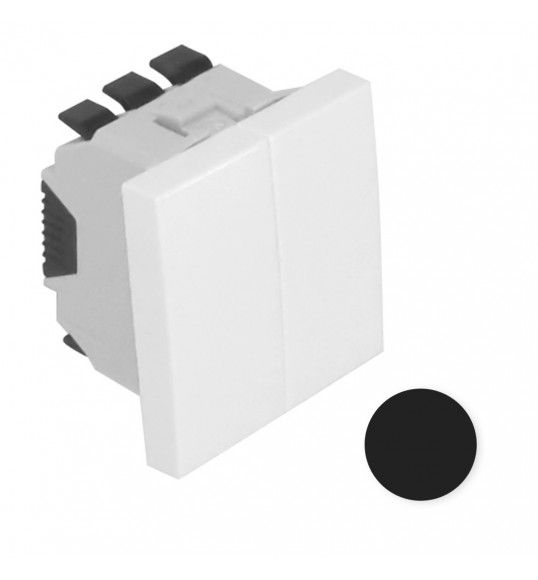 45061 SPM COMUTADOR DE LUSTRE 2 M�DULOS PRETO MATE