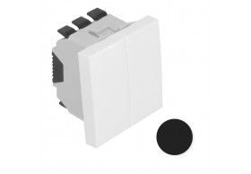 45061 SPM COMUTADOR DE LUSTRE 2 M�DULOS PRETO MATE
