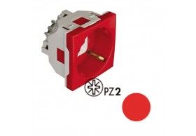 45136SVM ENCHUFE SCHUKO 45� C/ENCLAVAMIENTO - 2 M�D ROJA