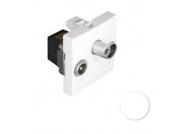 45555 SBM TOMADA R-TV-SAT TERMINAL - 2 M�D BRANCA MATE