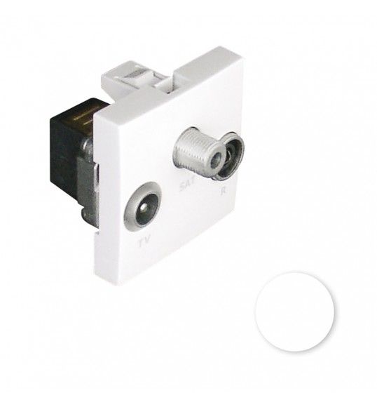 45555 SBM TOMADA R-TV-SAT TERMINAL - 2 M�D BRANCA MATE
