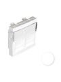 45971 SBM MÓDULO DUPLO P/CONETORES RJ45 - 2 MÓD BR MATE 45971 SBM MÓDULO DUPLO P/CONETORES RJ45 - 2 MÓD BR MATE