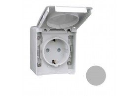 48132CCZ Efapel TOMADA SCHUKO C/OBTURADOR CINZENTA