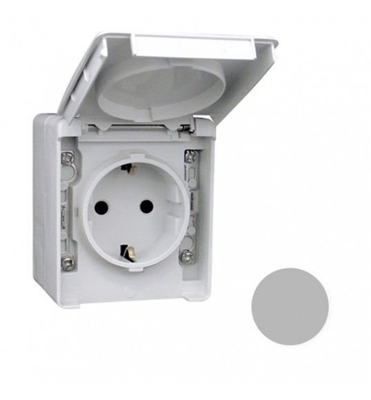 48131CCZ Efapel TOMADA SCHUKO CINZENTA