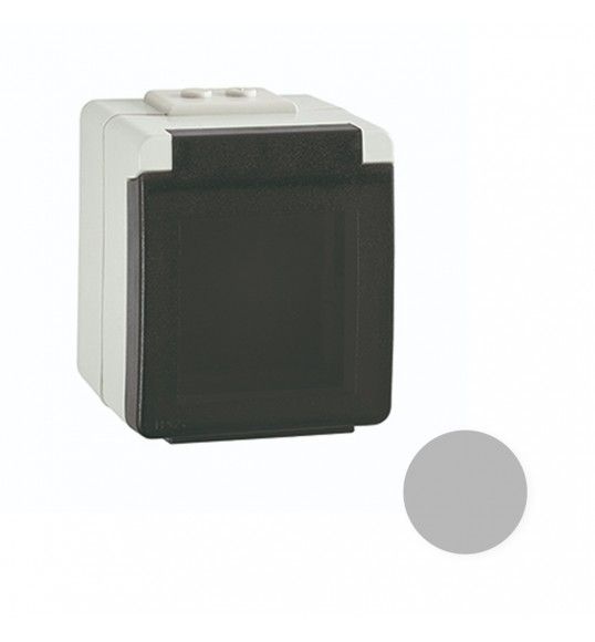 48998CCZ Efapel CAIXA S�R 48 C/TAMPA P/S�R QUADRO 45 CINZENT