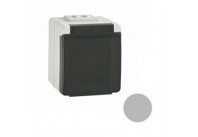 48998CCZ Efapel CAIXA S�R 48 C/TAMPA P/S�R QUADRO 45 CINZENT