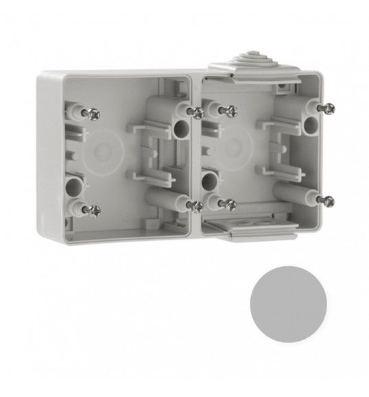 48994ACZ Efapel BASE DUPLA HORIZONTAL CINZENTA