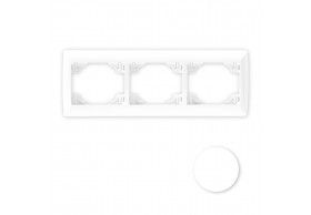 70931TBB Efapel ESPELHO TRIPLO HORIZONTAL BRANCO/BRANCO