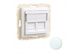 90442SGE Efapel ARO C/M�DULO DUPLO P/CONETORES RJ45 GELO
