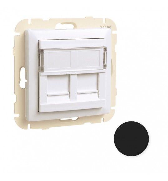 90442 SPM ARO C/M�D DUPLO P/CONETORES RJ45 PRETO MATE