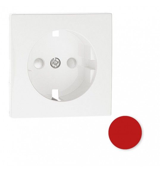 90632TVM Efapel CENTRO SCHUKO COM OBTURADOR VERMELHO