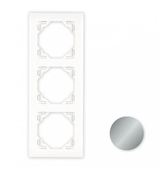 90930 TAS ESPELHO TRIPLO ALUMINA/GRIS