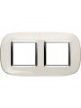 HB4802/2DB Axolute Placca ellittica 2x2P Bianco