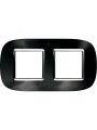HB4802/2XS Axolute Placca ellittica 2x2P Nero HB4802/2XS Axolute Placca ellittica 2x2P Nero
