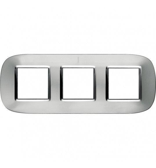 HB4802/3XC Axolute Placca ellittica 3x2P Alluminio