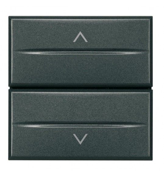 HS4037/2 AXOLUTE Pushbutton double 2mod. interlocked anthrac