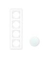 90940TEE Efapel 4 gang frame ice/ice Logus90