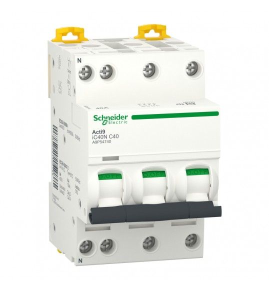 A9P24740 Acti9 iDT40N -Disjoncteur mod 3P+N - 40A0 6000A