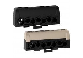 R9H13411P Schneider Resi9 - 2 Insulated Terminal Bar 7 holes (1x35+6x16) Black and Grey