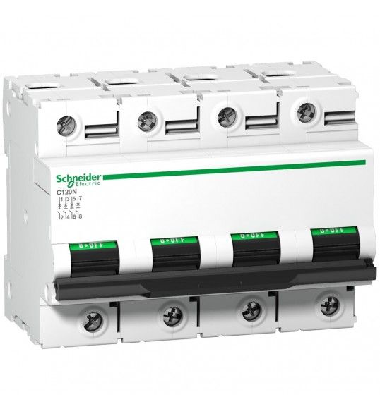 A9N18374 Schneider Acti9 C120N Interruttore 4P 100A Curva C