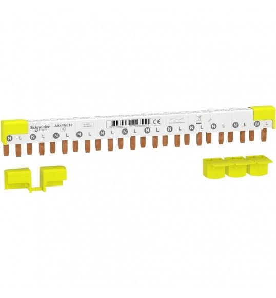 A9XPN612 Schneider Acti9 - Phasenschiene - 1L+N - Teilung 9 mm - 12 Module - 80 A