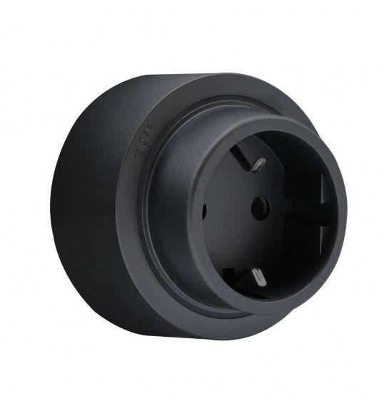 41895 R-Electric Magnetic EU Socket with LED Black