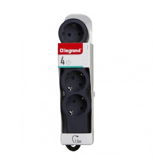 694553 Legrand Power Strip 4X2P+E (1,5M) Black