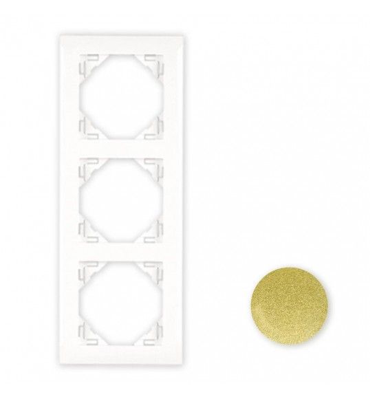 90930 TUU ESPELHO TRIPLO DOURADO/DOURADO