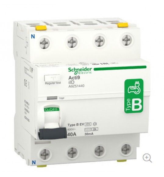 A9Z51440 Schneider RCCB 4P 40A 30mA B electric vehicules