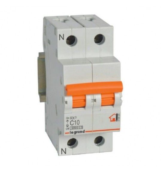 419925 Legrand Disjuntor 10A, 1P + N, C, 6kA