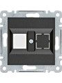 WL2323 Hager Double Keystone Holder - Black
