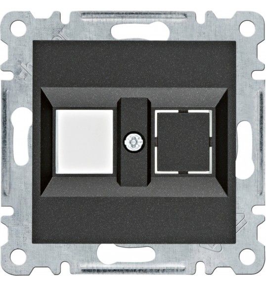 WL2323 Hager Double Keystone Holder - Black